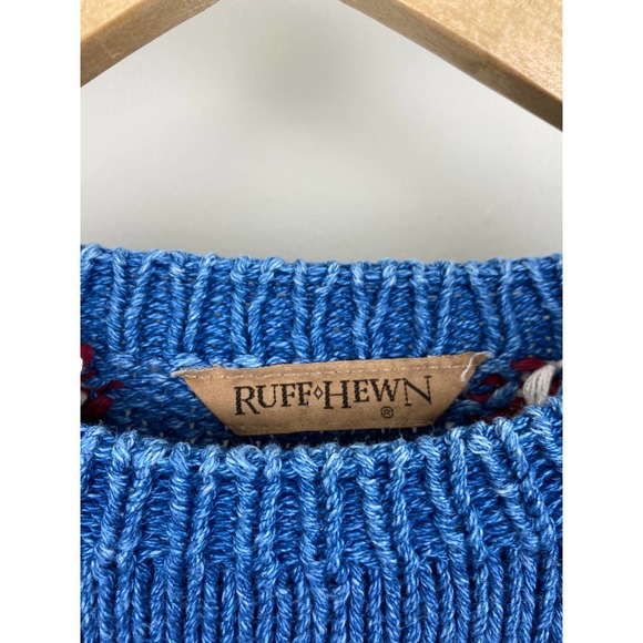 Ruff Hewn Vintage Knit Sweater Crewneck Tribal Blanket Pattern - L - Picture 6 of 15